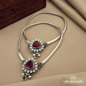 Triangular Ruby Anklet (A5204)