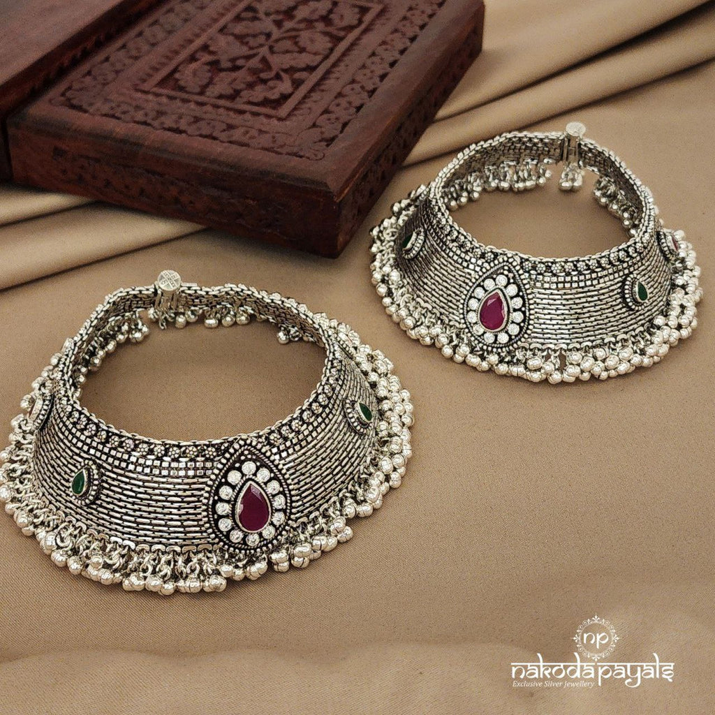 Ruby Drop Bridal Anklet (A5220)