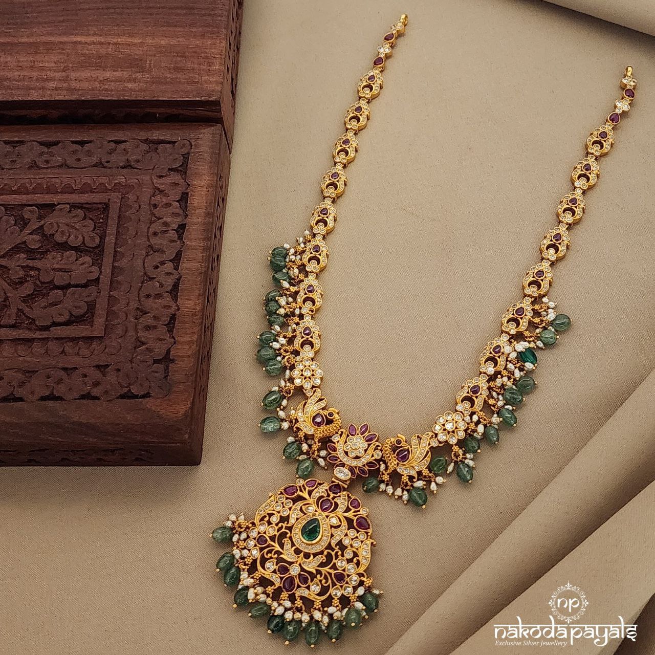 Gorgeous Peacock Long Neckpiece (Gn1223)