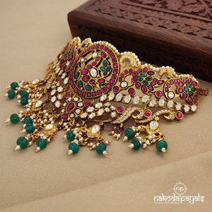 Kundan-Moissanite Swan Choker (Gn1230)