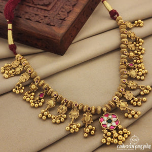 Kundan Floral Saaj Short Neckpiece (Gn1234)