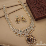 Radha krishna Shimmering Long Neckpiece with Earrings (Gn1271)