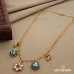 Turquoise Kundan Long Neckpiece (Gn1280)