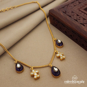 Amethyst Drop Long Neckpiece (Gn1289)