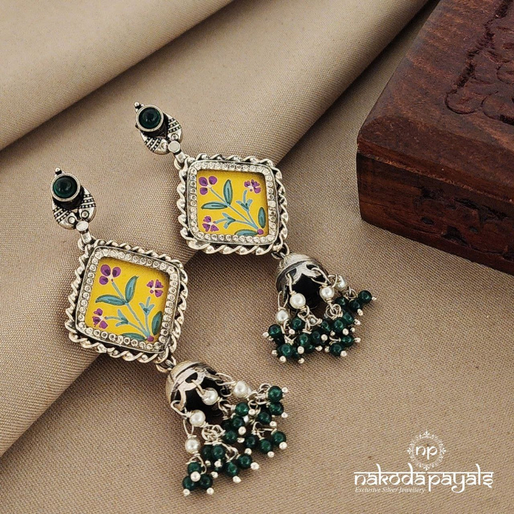 Floral Painted Jhumka (J5546)