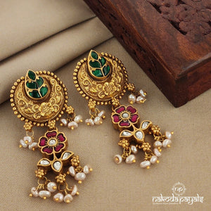 Kundan Floral Chandbali (Ge7477)