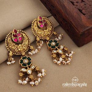 Kundan Floral Chandbali (Ge7478)