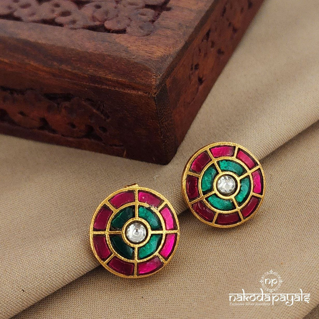 Circular Kundan Studs (Ge7490)