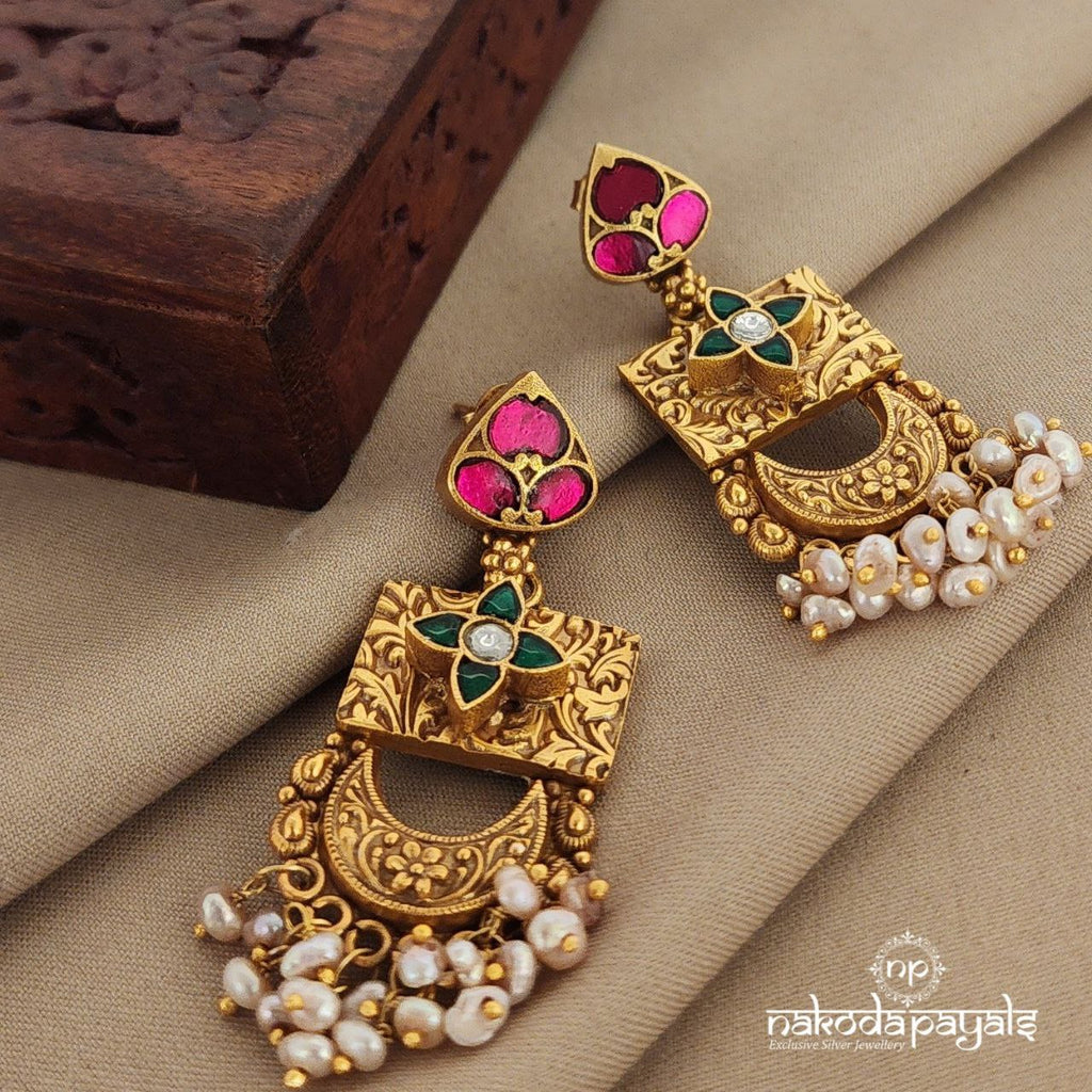 Kundan Floral Chandbali (Ge7491)