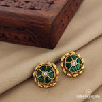 Greeny Circular Studs (Ge7492)