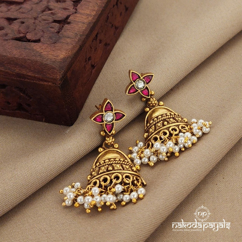 Kundan Floral Chandbali (Ge7497)