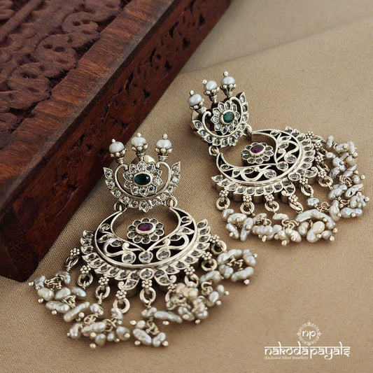 Crowned Floral Chandbali (C7697)