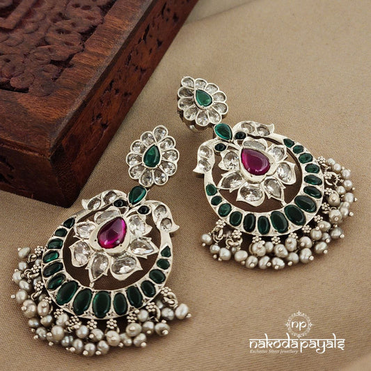Greeny Floral Chandbali (C7703)