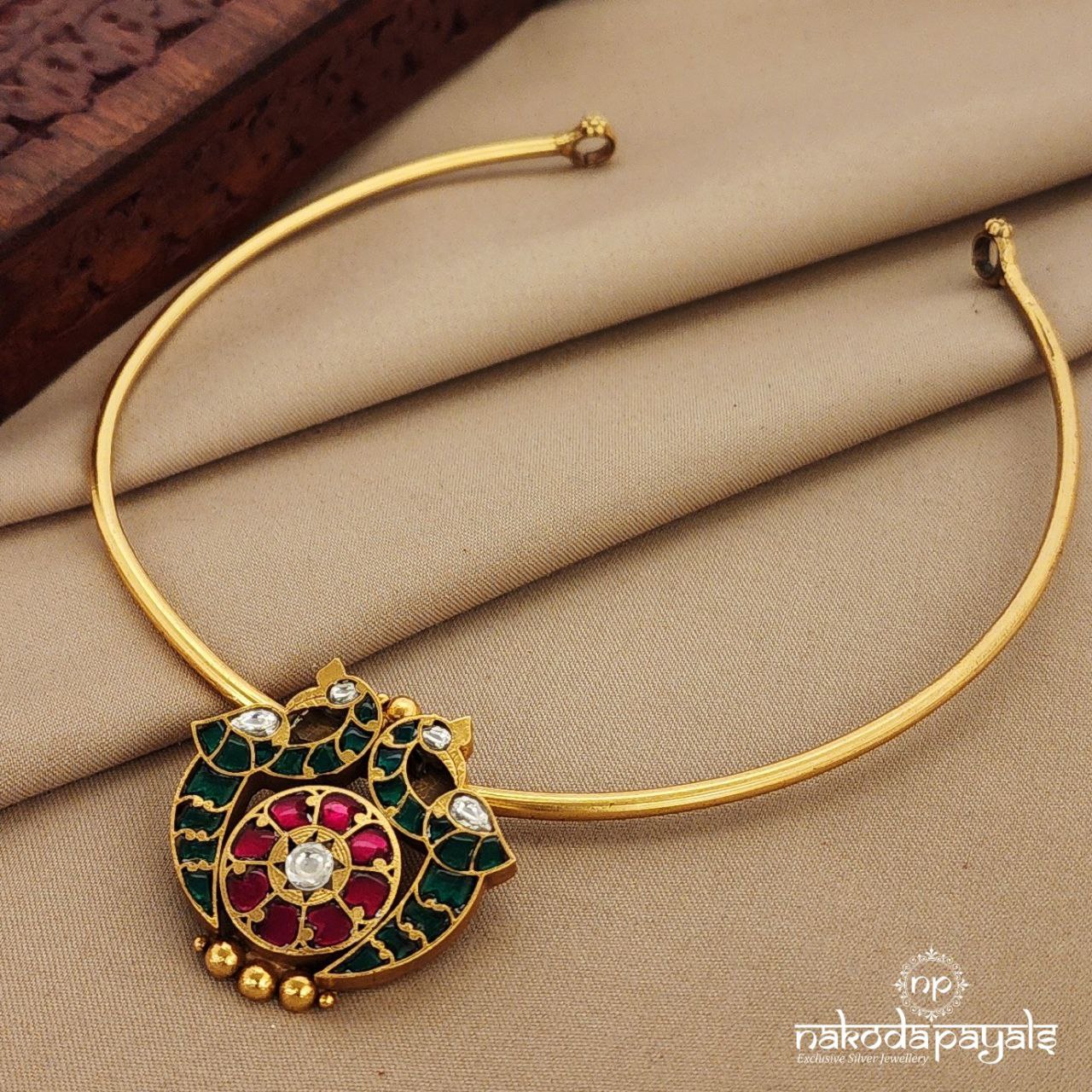 Greeny Kundan Peacock Hasli (Gn1308)