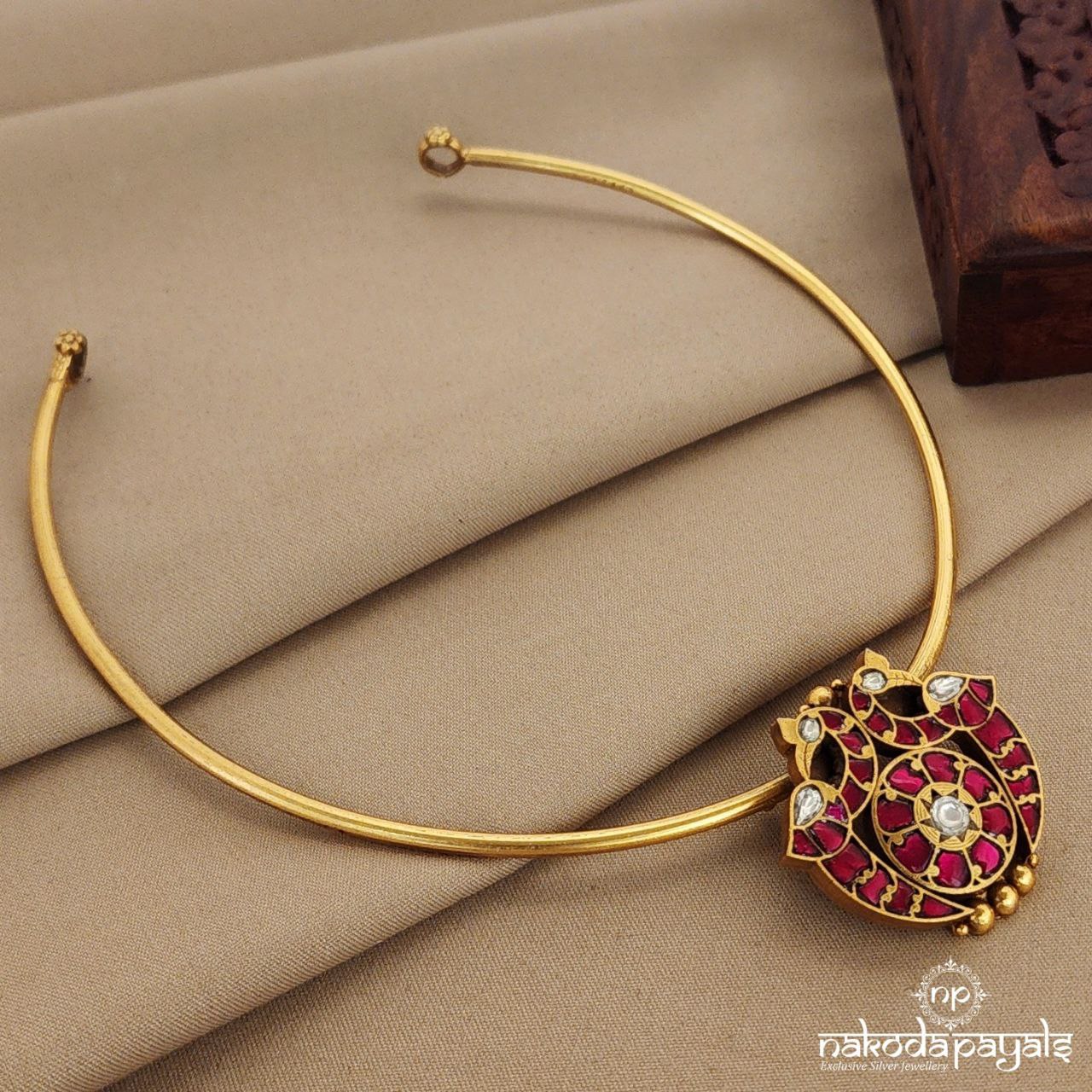 Pinkish Kundan Hasli (Gn1311)