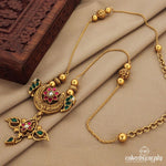 Half Moon with Floral Kundan Long Neckpiece (Gn1326)