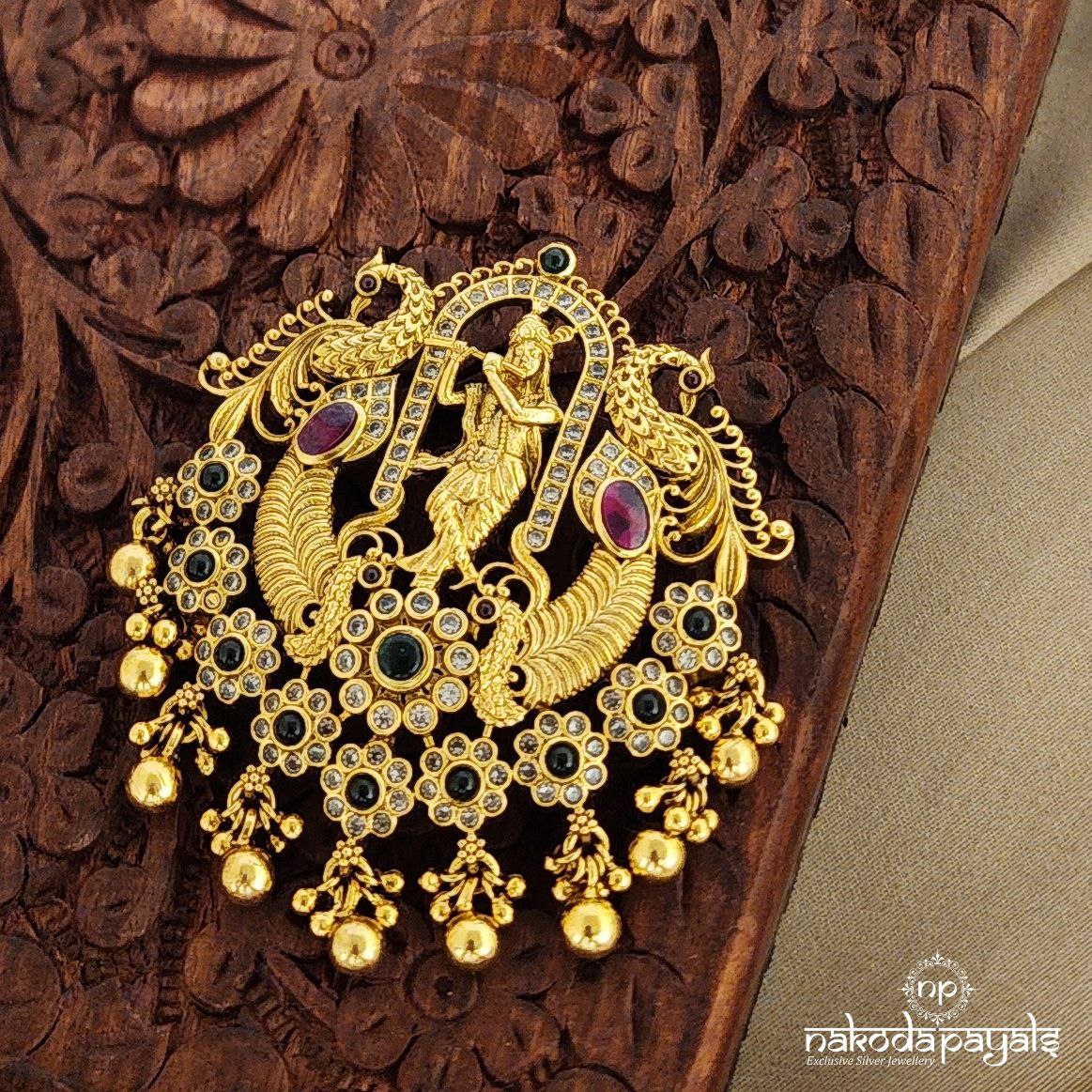 Peacock with Krishna Pendant (Gp1686)