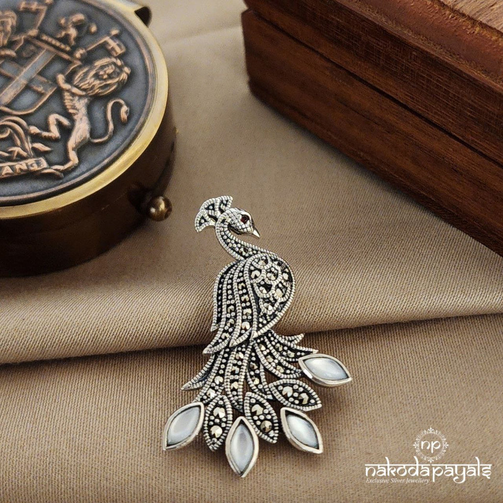 Peacock Marcasite Brooch (St2488)