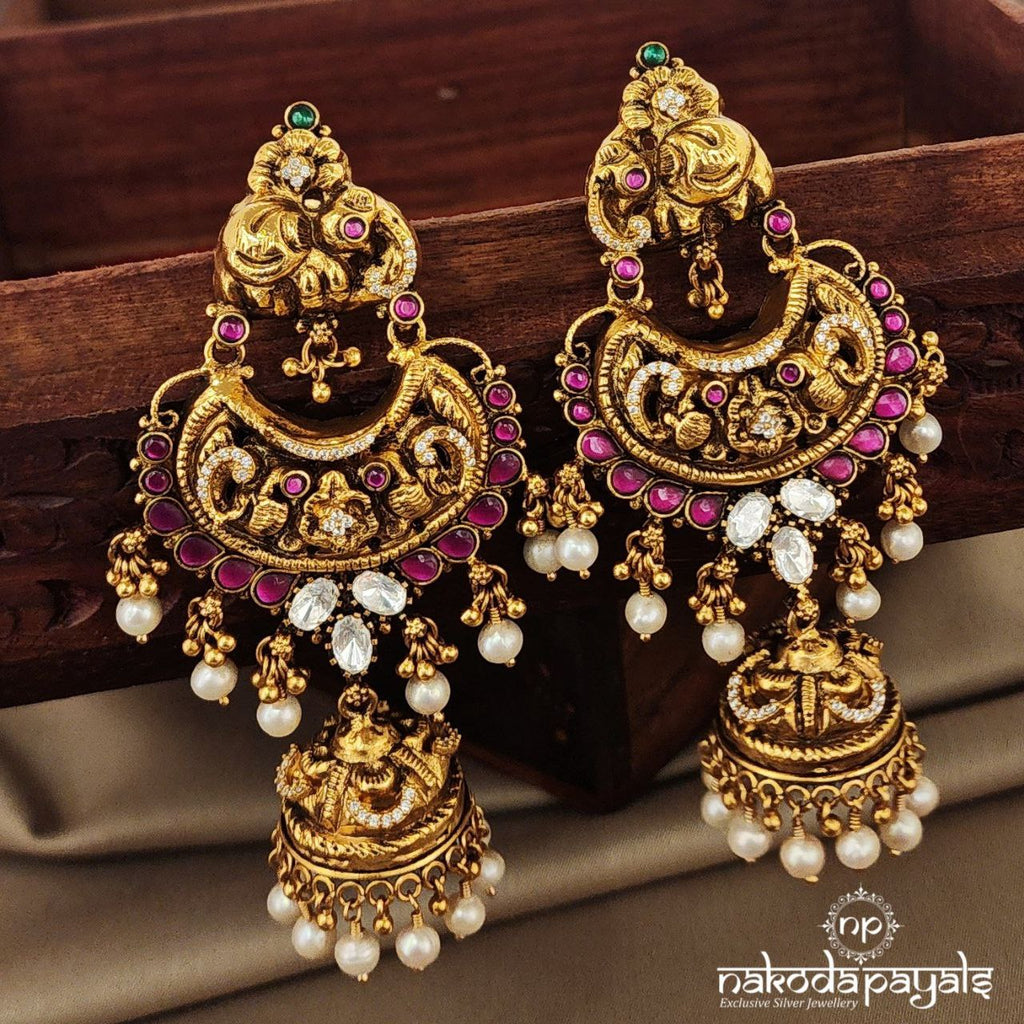 Elaborate Chandbali Jhumka (Ge7557)