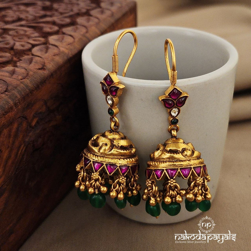 Traditional Jhumka with Hangings (Ge7562)