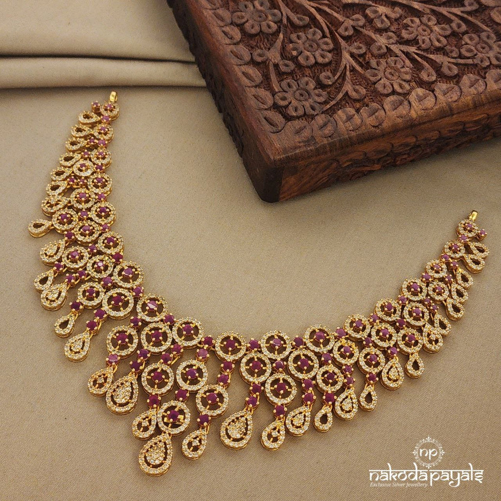 Highfalutin Pink Short Neckpiece (Gn7059)