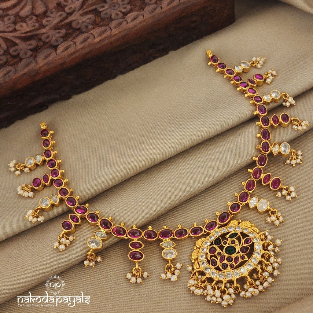 Peacock Ruby Short Neckpiece (Gn7060)