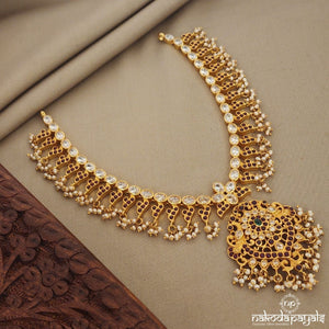 Traditional Peacock Short Neckpiece (Gn7061)