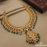 Traditional Green Short Neckpiece (Gn7064)