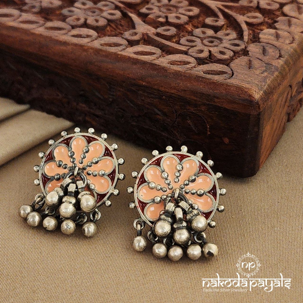 Floral Enamel Tribal Studs (S9114)