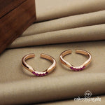 Pink Rosegold Toe Ring (T4046)