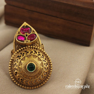 Kundan Adjustable Finger Ring (F2356)