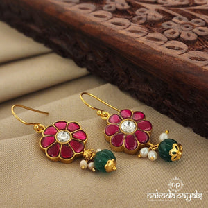 Floral Kundan Hangings (Ge7587)