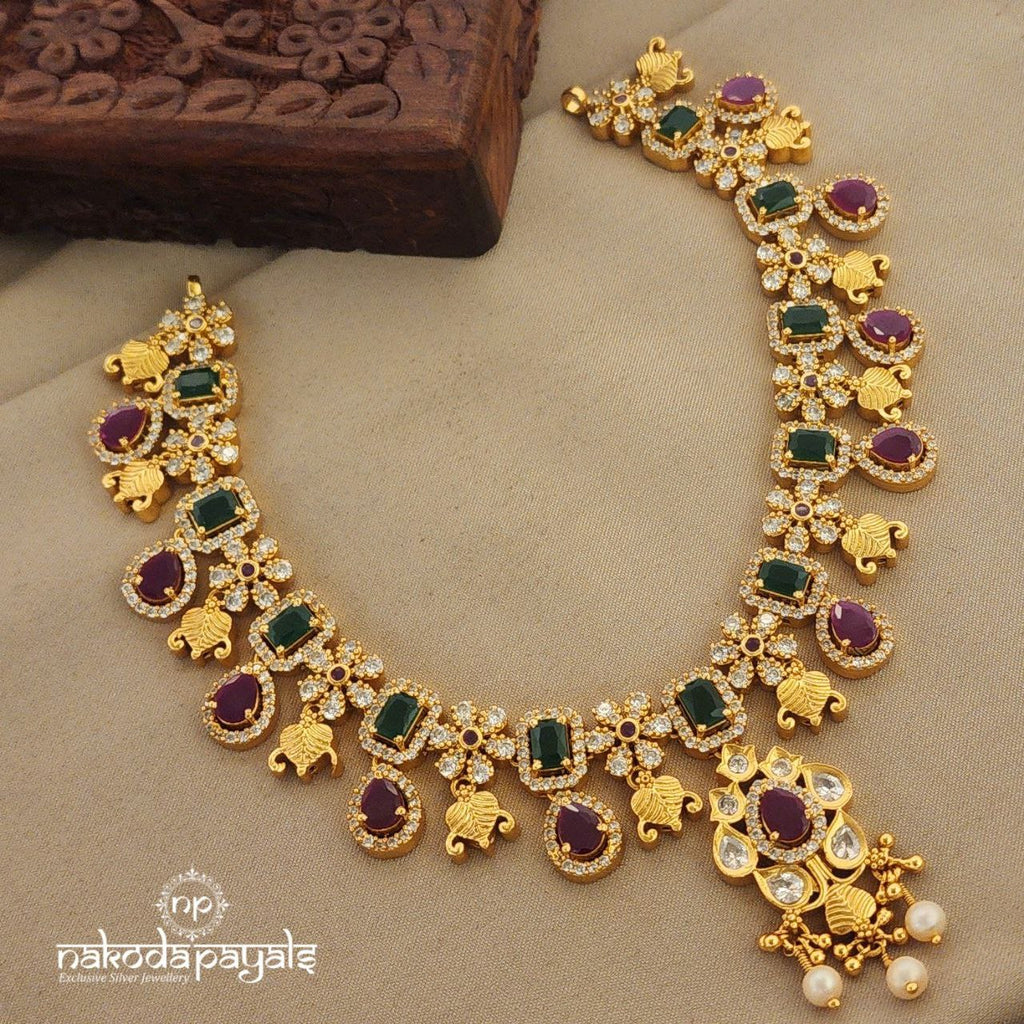 Floral Gorgeous Short Neckpiece (Gn7081)