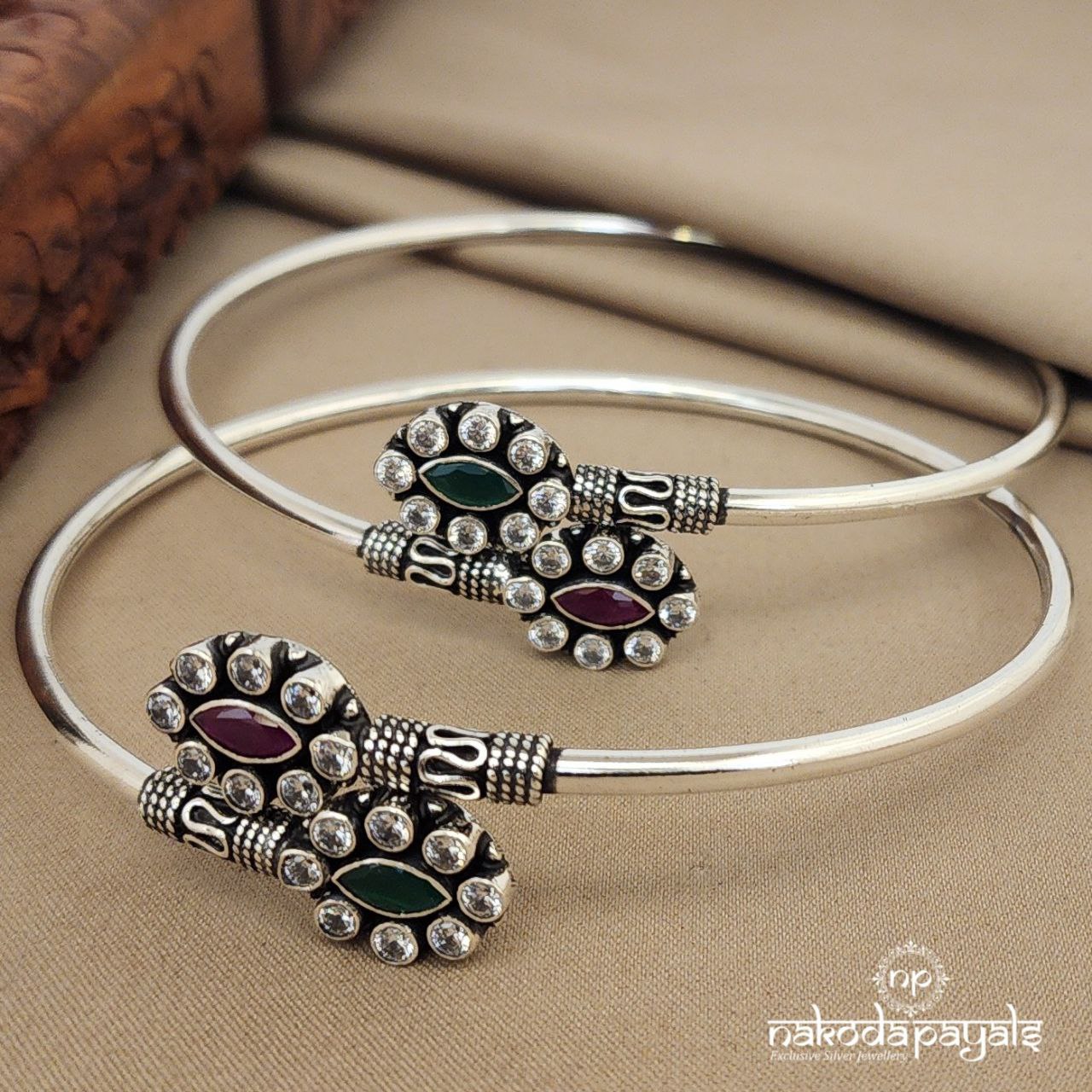Kada payal design silver online