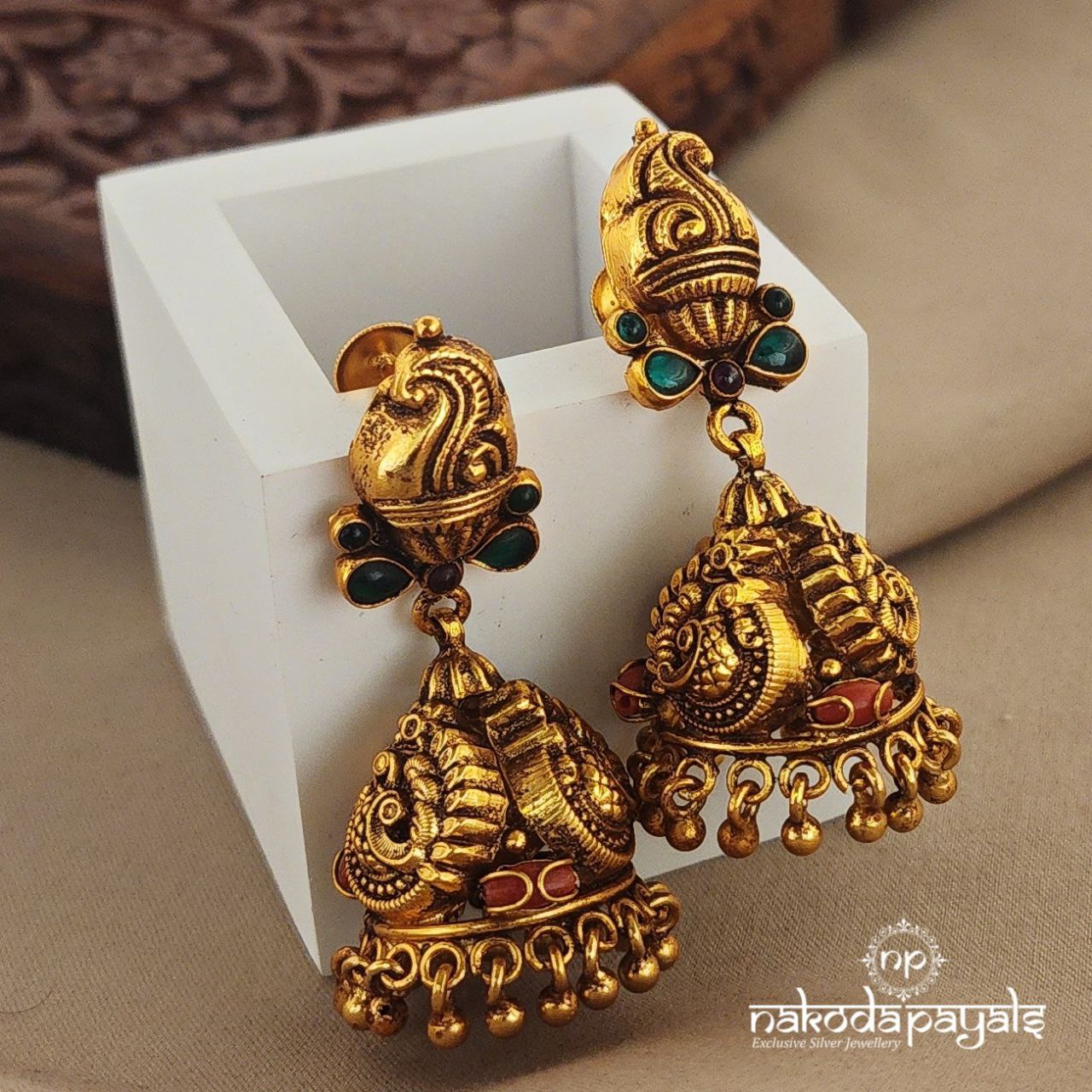 Gorgeous Peacock Jhumka (Ge7635)