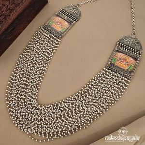 Ganesha Painted Pearled Long Neckpiece (N9582)