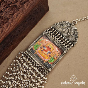 Ganesha Painted Pearled Long Neckpiece (N9582)