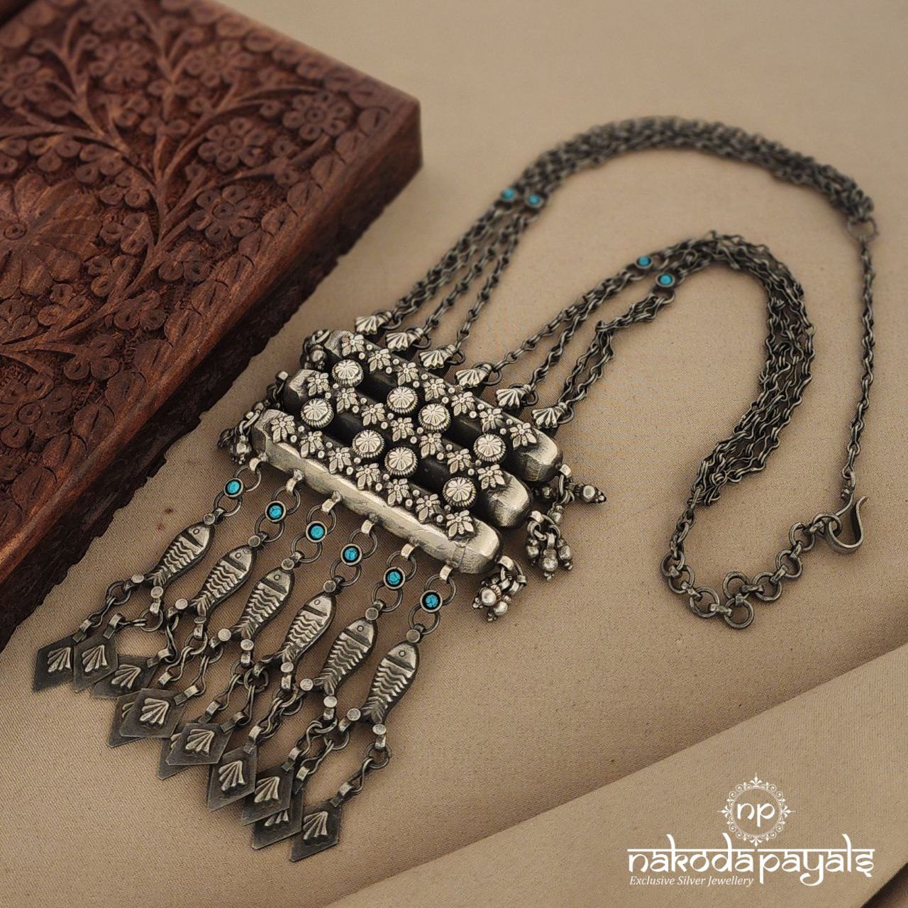 Tribal Fish Long Neckpiece (N9586)