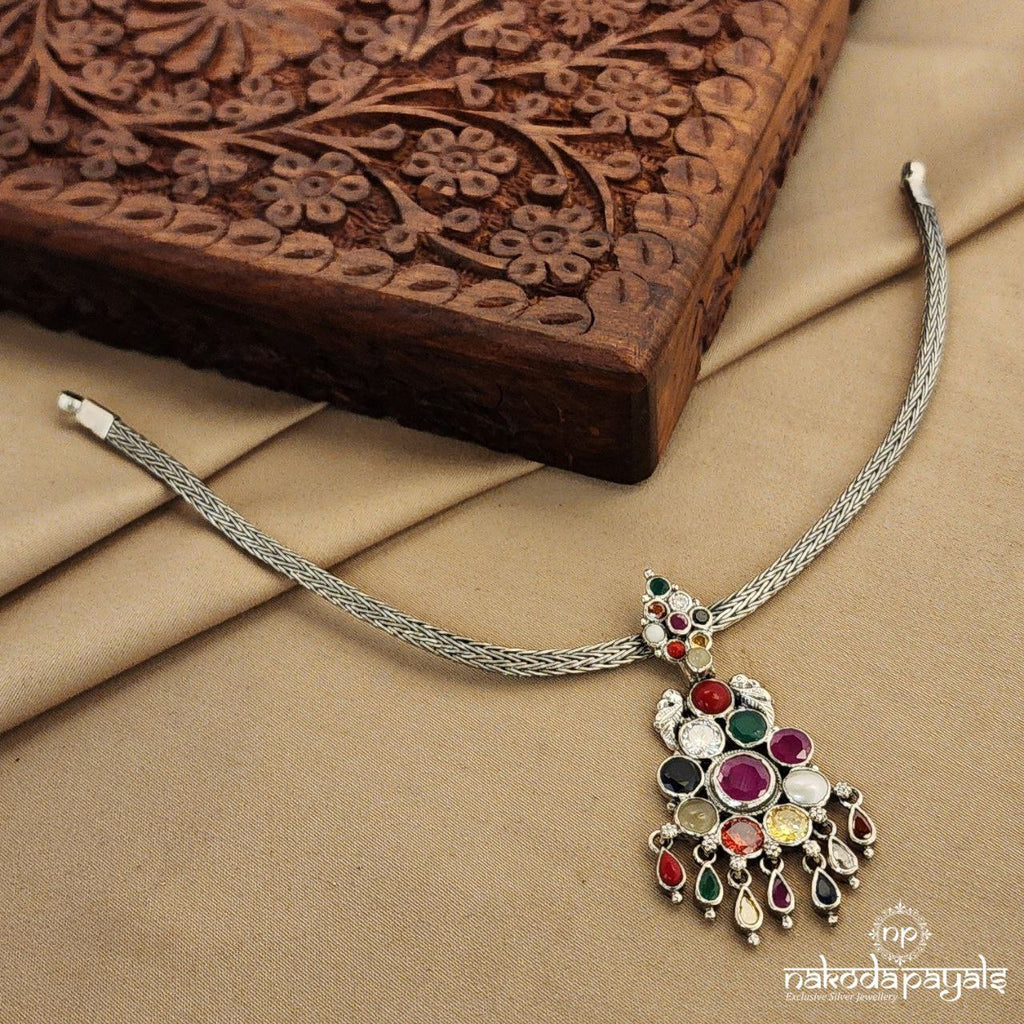 Short Navarathna  Neckpiece (N9603)