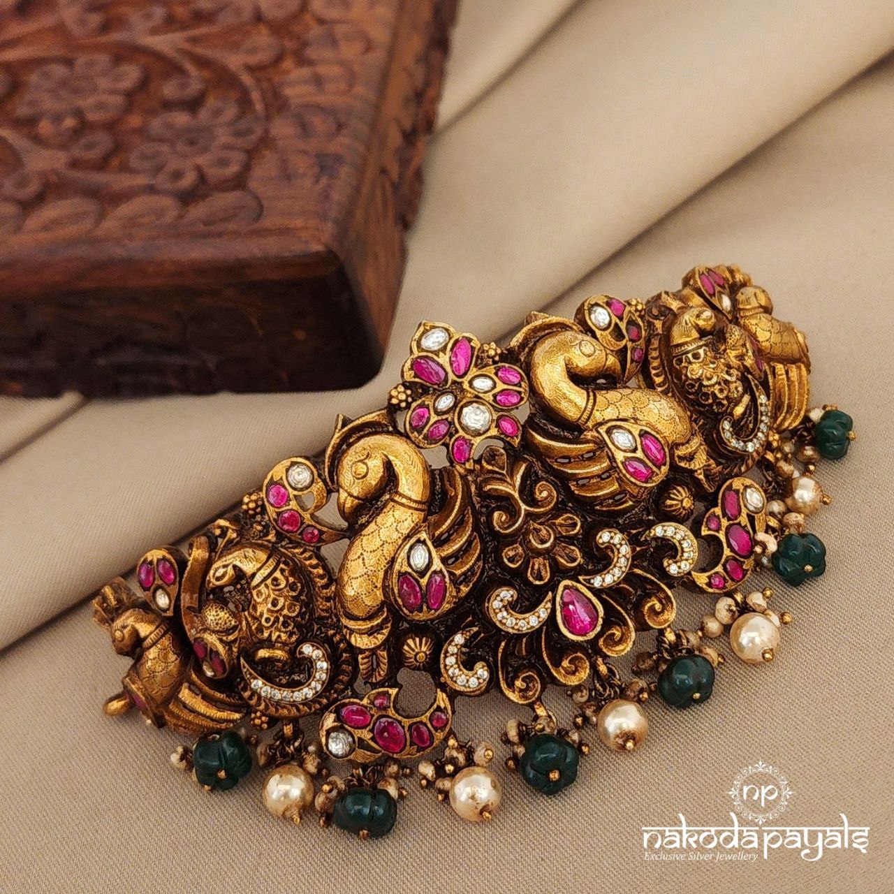 Peacock Kundan Choker (Gn7245)