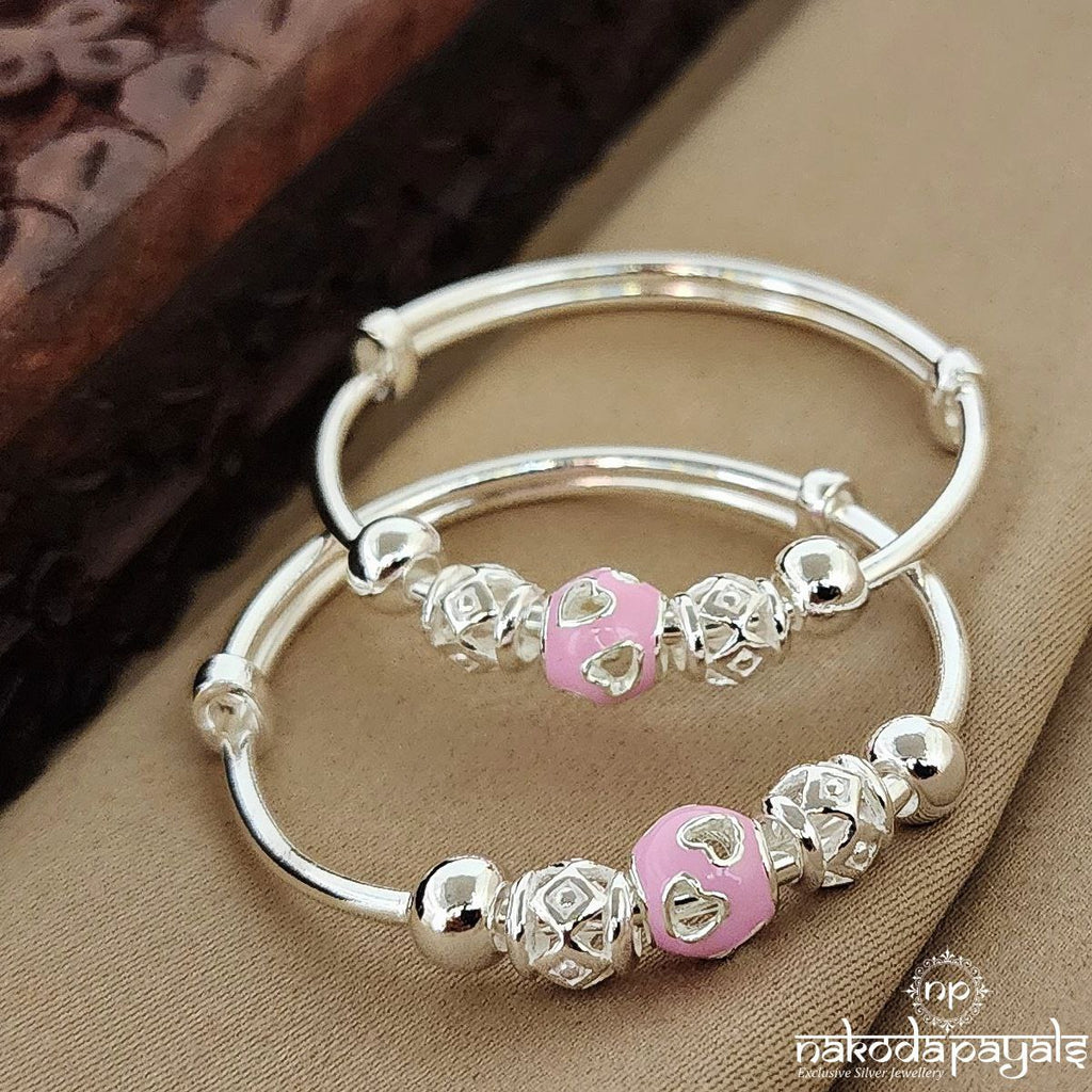 Heart Stamped Baby Kada Pair (Ka9152)