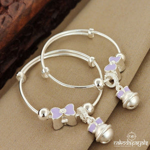 Purple Bow Baby Kada Pair (Ka9157)