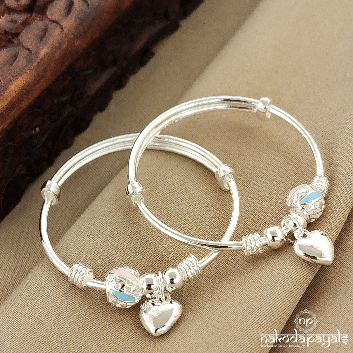 Hued Heart Baby Kada Pair (Ka9161)