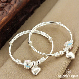 Hued Heart Baby Kada Pair (Ka9161)