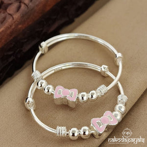 Pink Bow Baby Kada Pair (Ka9175)