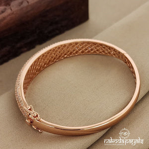 Zircon Band Rosegold Openable kada (Sk1011)