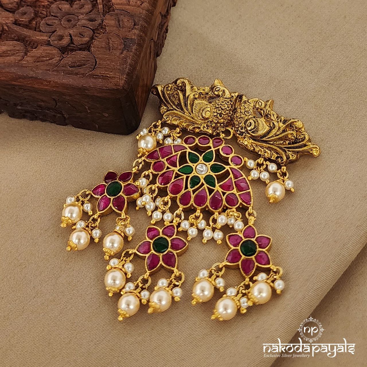 Duo Peacock Kundan Pendant (Gp1717)