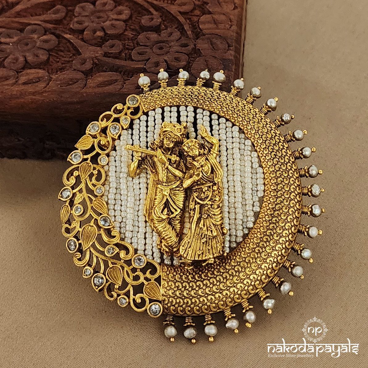 Pearled Radha Krishna Pendant (Gp1724)