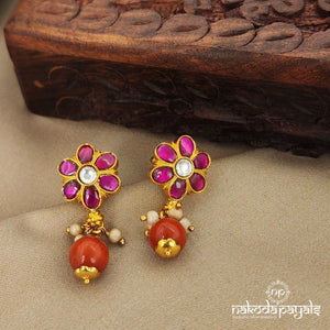 Kundan Floral Studs (Ge7784)