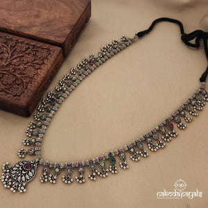 Oxidised  Saaj Long Neckpiece (N9654)